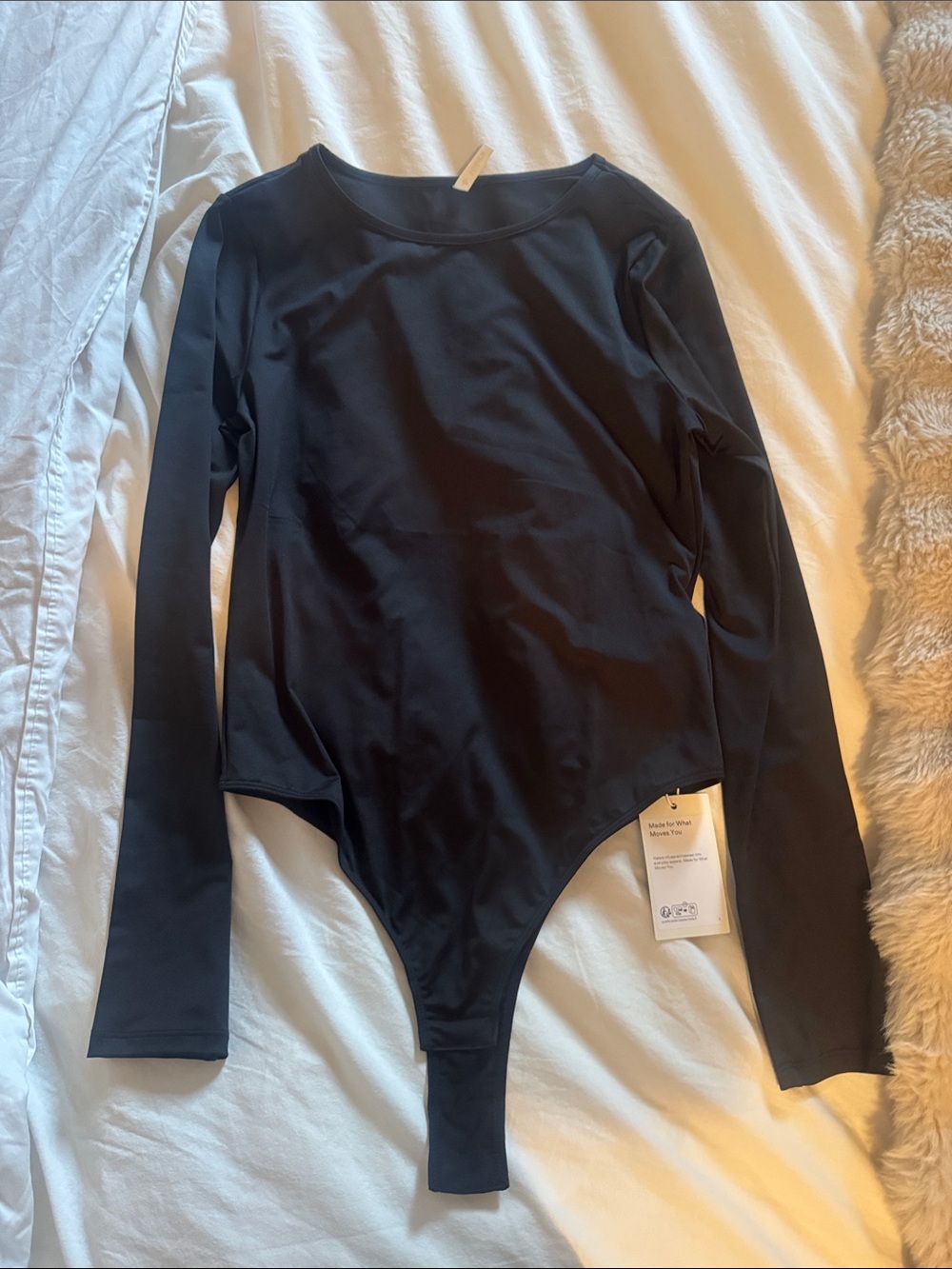 HALARA Black Long-Sleeve Bodysuit
